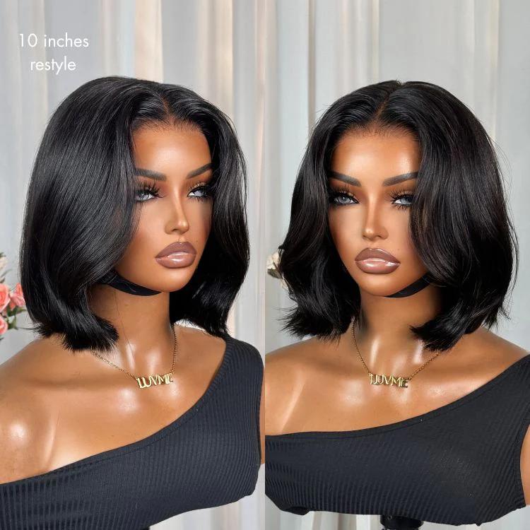 Luvme All Day Comfort Wig Glueless 7x6 Closure Pre Plucked Pre Bleached Pre Cut Melted Lace 180% Density Silky Straight Ready To Go-Come with Left Side Part 250% MyOwn-Fit™ Cap
