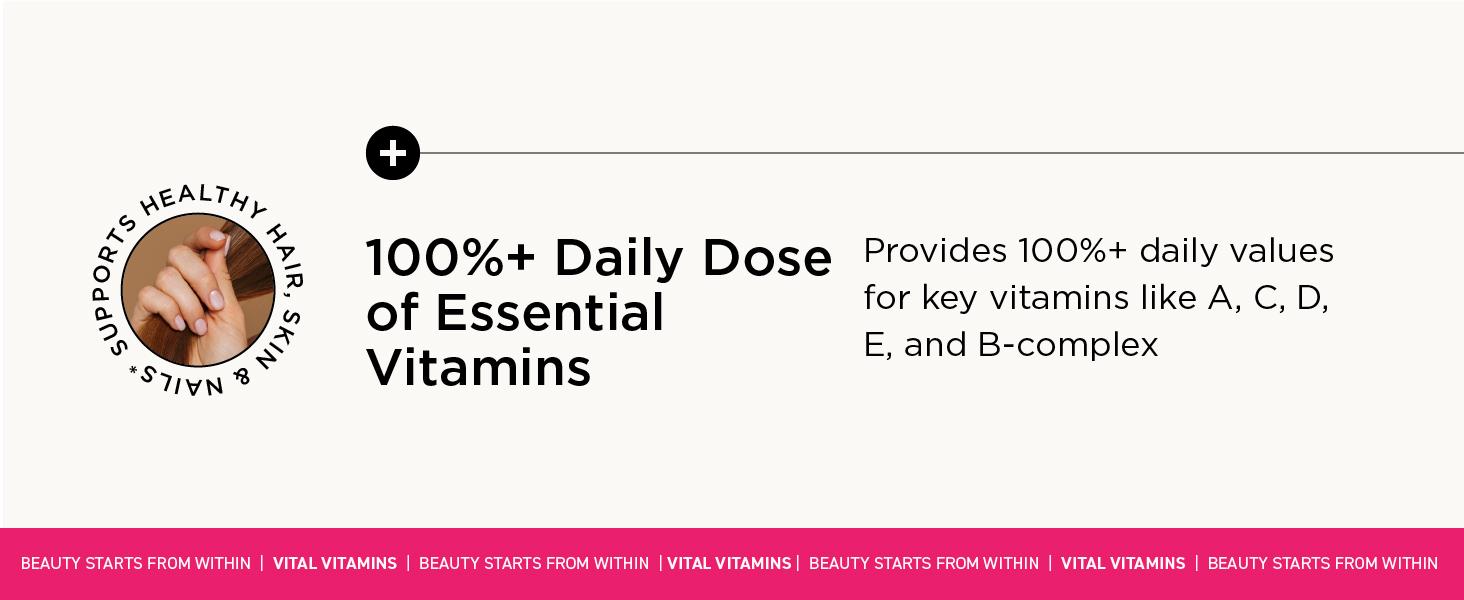 Women's Multivitamin Complex - Made with Multi-Collagen Blend, Hyaluronic Acid, MSM & Antioxidants | Hair, Skin, Nails, Energy & Immune Support | 60 Capsules