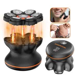 MAXGROOM 7D Head Shavers for Bald Men, Electric 360 Degree Waterproof Head Hair Shaver, Long Battery Life, Wet/dry Grooming Shaver & Accessories, for Head and Beard, Smooth Shaving Experience, Great Gift