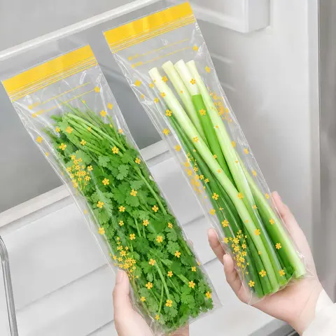 Thick Double Seal Food Storage Bags, Reusable Self-Sealing Pouches, Food Grade Airtight Bags for Refrigerator Organization & Food Portioning-MM1