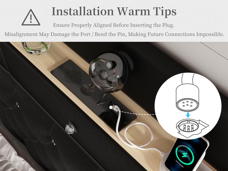 Sibeds Queen LED Bed Frame with Bookcase Storage Headboard, Galaxy Star Projector, 2 Storage Drawers, Noise-Free, Tall Tufted Headboard, No Box Spring Needed, PU Leather Black,Modern Design Home Interior Furniture