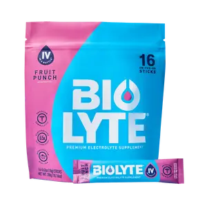 BIOLYTE FRUIT PUNCH - ON THE GO - 16 STICKS
