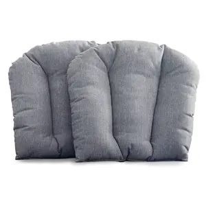 Outdoor 2-Pack 17'' x 17'' x 3.35'' Gray Outdoor Throw Pillows
