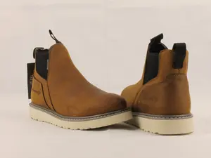 Slip-Resistant Pull-On Work Boots