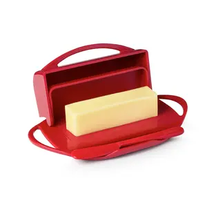 Butter Dish with Attached Flip-Top Lid