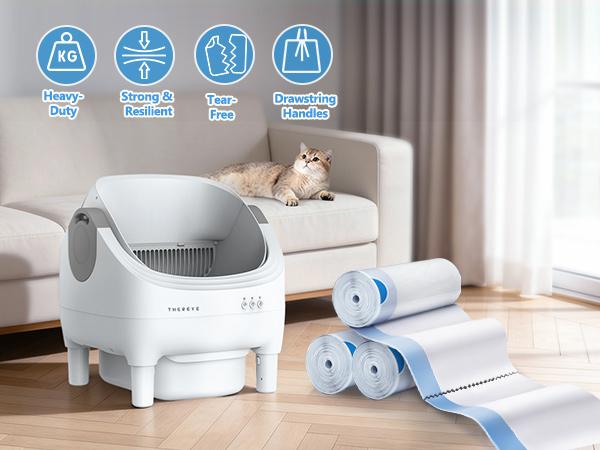 Garbage bags for Thereye SC06 Open-Top Self-Cleaning Cat Litter Box special accessories