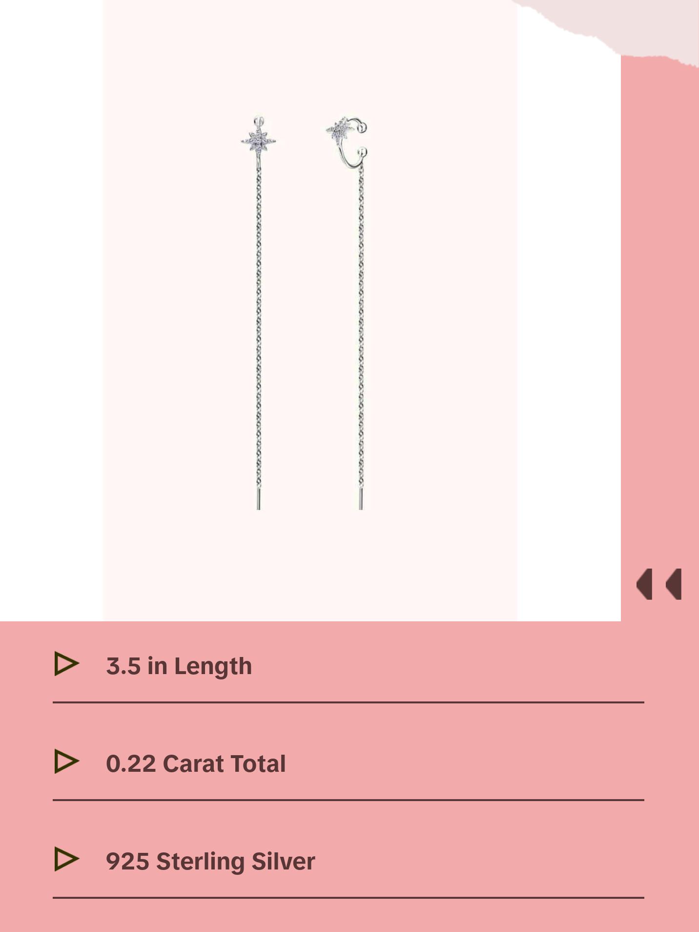 Moissanite 925 Sterling Silver Threader Earrings