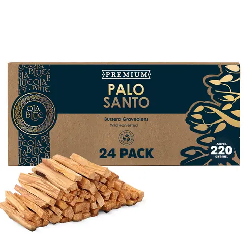 Palo Santo Smudging Sticks – 24 Pack (8 oz / 220 g) | Natural Palo Santo Incense Sticks from Peru | Resin-Rich Aromatic Sticks for Smudging & Meditation