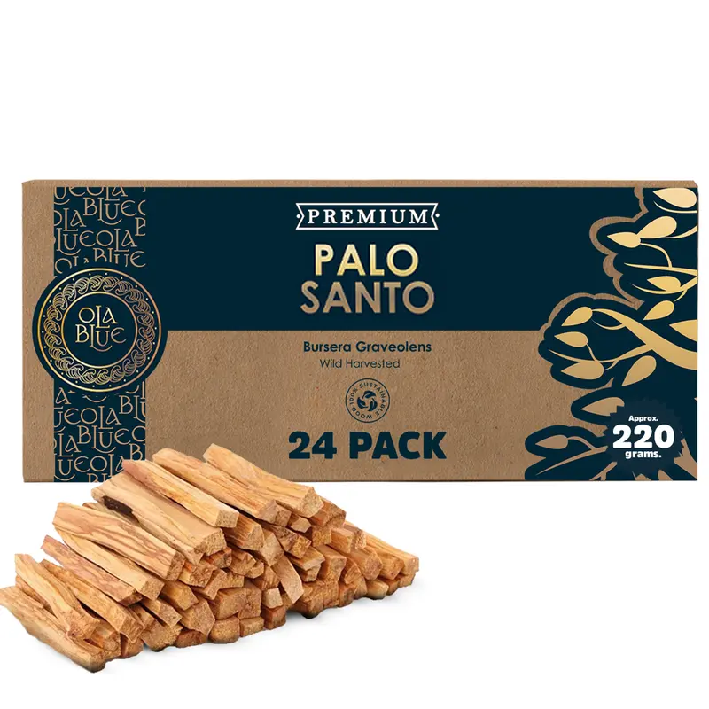 Palo Santo Smudging Sticks – 24 Pack (8 oz / 220 g) | Natural Palo Santo Incense Sticks from Peru | Resin-Rich Aromatic Sticks for Smudging & Meditation