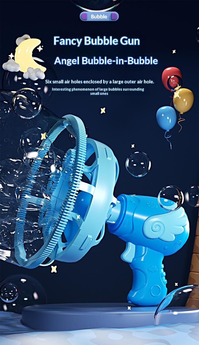 Bubble Gun Bubble Machine Angel Bubble Blower Toy for Kids and Toddlers Bubble in Bubble Gun Party Favors Birthday Christmas Easter Gift for 3-9 Years Old Boys and Girls (Blue and Red) Bubble Gun Bubble Machine Angel Bubble Blower Toy for Kids and Toddlers Bubble in Bubble Gun Party Favors Birthday Christmas Easter Gift for 3-9 Years Old Boys and Girls (Blue and Red)