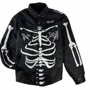 “Anatomy of Sin” Hand-Painted Leather Jacket