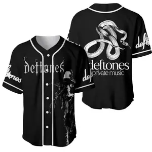 Deftones Rock Band Print Baseball Jersey Shirt, Gift for Fans