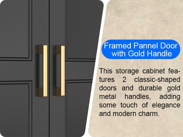 71 Inch Farmhouse Metal Pantry Cabinet, Tall Storage Cabinet with Doors and Adjustable Shelves for Kitchen/Dining/Living Room, Tall Freestanding Storage Cabinet for Garage/Laundry Room/Bathroom, White/Black