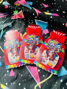 The Amazing Digital Circus starry holographic Sticker Flakes pack