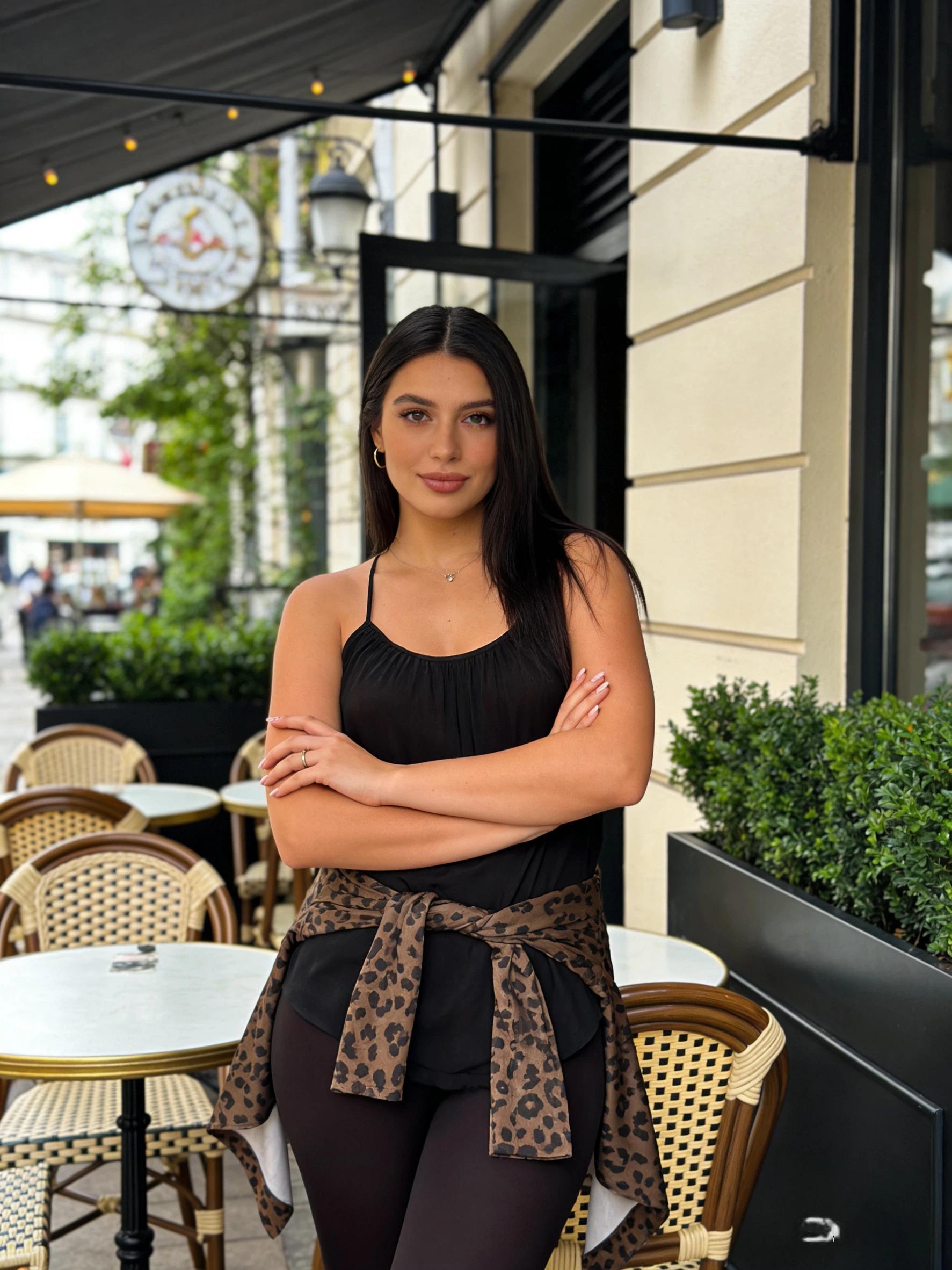 Women's Casual Three-piece Set Block Open Front Top Solid Color Cami Top & Matching Pants Outfits Uws041-Bk Summer Clothing Suits for Effortless Style - Womenswear