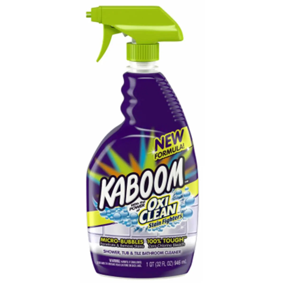 Church & Dwight 815464 32 oz Kaboom Foam Cleaner Spray, Shower Tile & Tub Cleaner, Stain Remover, Anti-Rust Household Bathroom Cleaner