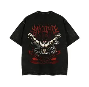 Retro Vintage Limited Edition Yujiro Hanma Baki Anime T-Shirt 100% Premium Cotton Relaxed Fit S-3XL Oversized Washed Tee Classic Style