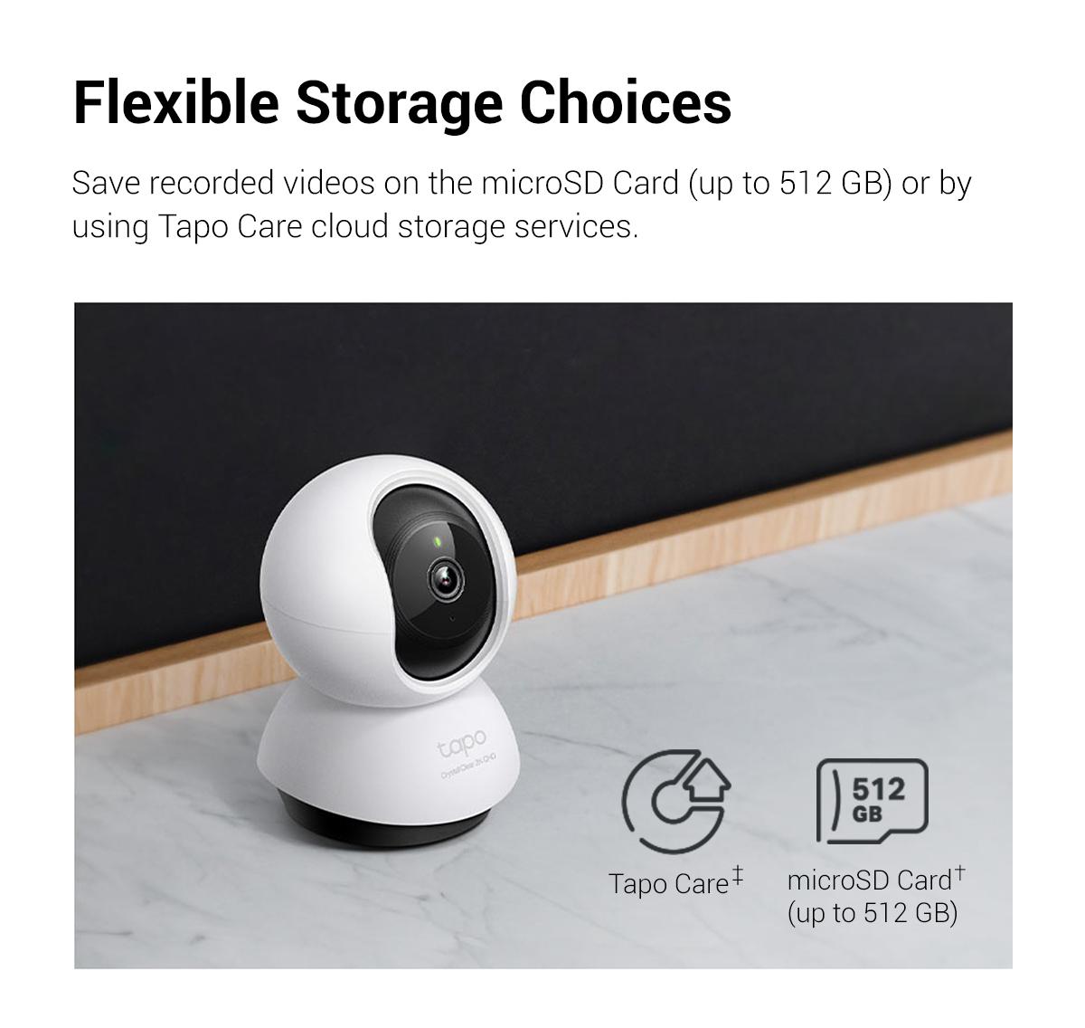 TP-Link & Tapo C220 2K Pan/Tilt Smart Security Camera – Pet & Baby Monitor with Motion Tracking, Starlight Night Vision, 2-Way Audio, 512 GB Local/Cloud Storage, Alexa & Google Home