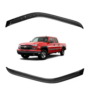 Tape-on -For 1999-2006 Chevrolet Silverado Sierra Extended Cab Window Visor-Smoke Tinted # Rain guard# Rainproof#Sun Shade#UV Protection# Easy-Install # Vent Shades# Car Windshield# Car Weather Shields# Wind Deflector