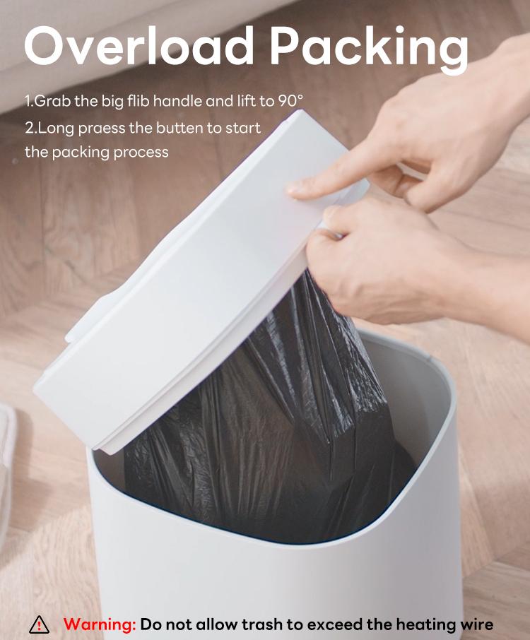 IntreLife 3.5 Gallon Self-Sealing Smart Trash Can – Automatic Refill Bin with Motion Sensor for Living Room, Bedroom, Kitchen, and Bathroom automatic motion Hygienic Waste Disposal Restroom Home Goods