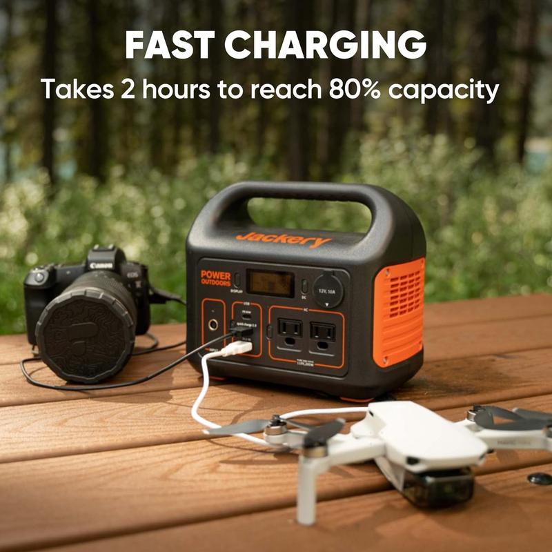 Jackery Portable Power Station Explorer 300 For Winter Travel black friday deal, 293Wh Backup Lithium Battery, 110V/300W Pure Sine Wave AC Outlet, Solar Generator (Solar Panel Not Included) for Outdoors Camping Travel Hunting Blackout power portable solar