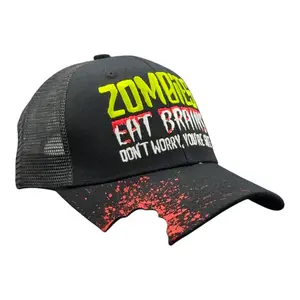 Zombies Eat Brains Dont Worry Youre Safe Hat Funny Special Effect Graphic Novelty Bite Cap Funny Hats Funny Zombie  Novelty Caps for Men Trucker Standard