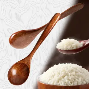 Versatile Wooden Spoon Set, 2 Counts/4 Counts Multifunctional Durable Reusable Spoon, Kitchen Cutlery for Home and Party Use