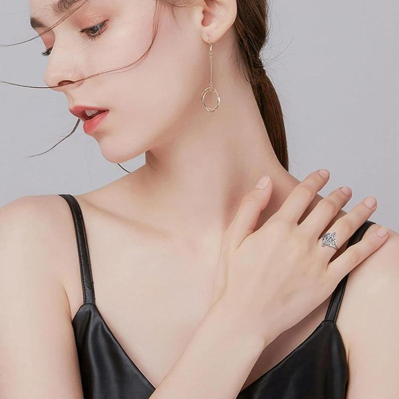 MILACOLATO 925 Sterling Silver Celtic Knot Ring for Women Eternity Wedding Band Good Luck Promise Engagement Ring Jewelry Size 5-9