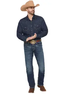 Wrangler Men's 20X Midland 42 Vintage Slim Bootcut Stretch Denim Jeans - 42Mwxmd