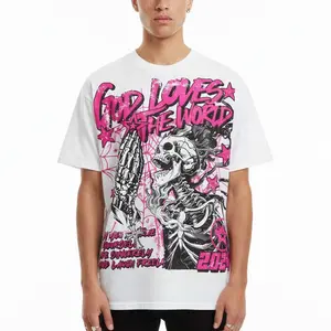 Sopula Studio Men's God Loves The World Graphic Cotton T-Shirt Street Style