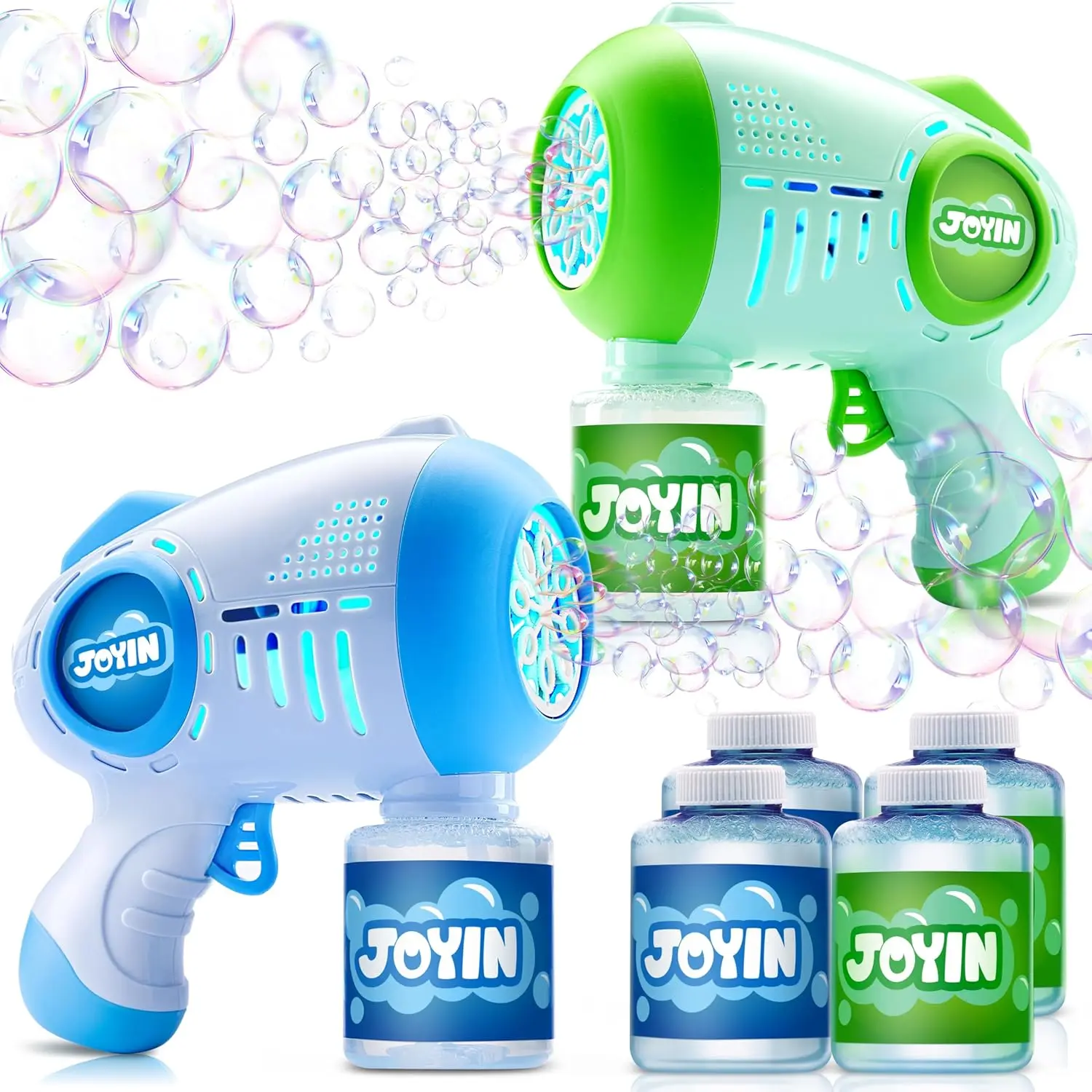 Sloosh 2 PCS Bubble Machine, Bazooka Rocket Shape Bubble Gun Toy for Kids Ages 4-8, Gifts, Adults, Party Favors, Summer, Wedding