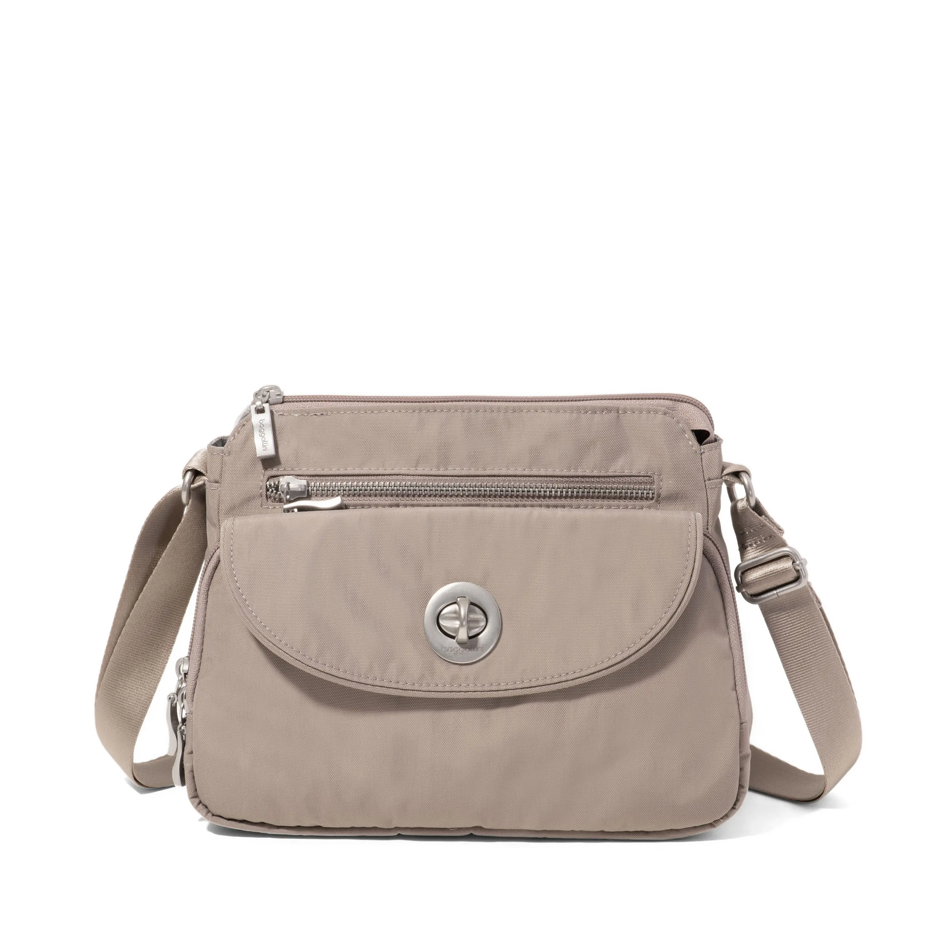 Baggallini Crossbody Bag for Women, Soleil Chic and Lightweight Nylon Purse with Built-in Wallet, Lightweight Crossbody Bag, Elegant Commuter Bag, Crossbody Purse
