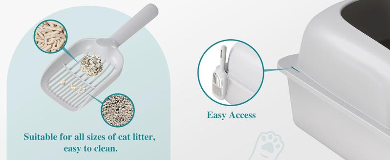 Stainless Steel Cat Litter Box with Lid, Large Cat Litter Box for Big Cats, High Wall Sides, Anti-Urine Leakage, Easy Cleaning, Scoop and Mat Included Stainless Steel Cat Litter Box with Lid, Large Cat Litter Box for Big Cats, High Wall Sides, Anti-Urine Leakage, Easy Cleaning, Scoop and Mat Included