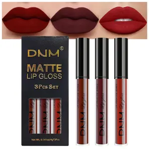 3Pcs Dark Red Deep Red Oxblood Red Matte Liquid Lipstick Lip Stain Sets for Women Matte+Lipstick Long Lasting Permanent 24 hr Hours Magic Lipstick 24 Hours original Waterproof 26