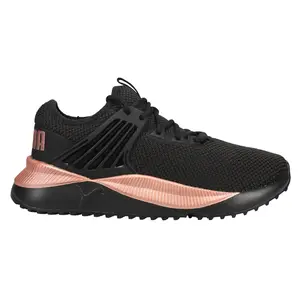 PUMA Womens Pacer Future Lux Metallic Lace Up Sneakers Shoes Casual - Black