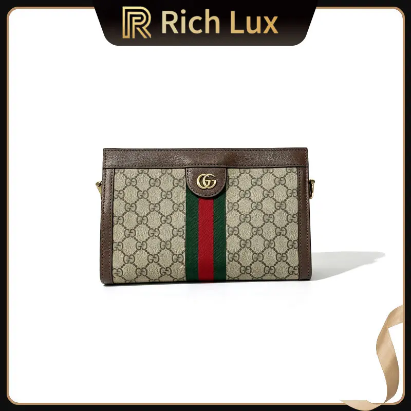 Pre-owned GUCCI Mini Clip Shoulder Bag GG Supreme Crossbody Handbag