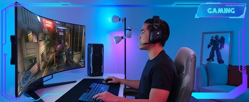 Ergonomic Computer Gaming Chair with PU Leather Lumbar Support, Height Adjustable (Home Office Desk)