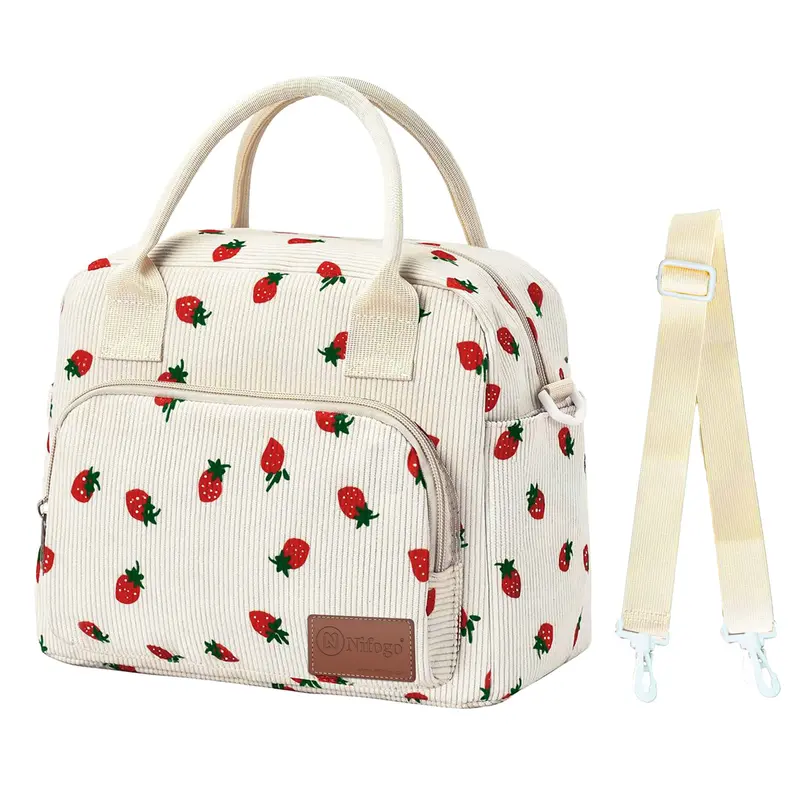 Nifogo Women's Polyester Multifunctional Insulated Bag - 11L Water-Resistant Leakproof Lunch Tote, Lunch Box Cooler for Work, Picnic