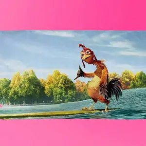 Chicken Joe Flag – Surf’s Up Movie Flag, Funny Dorm Wall Decor, Cool College Room Banner, Nostalgic Cartoon Art Poster