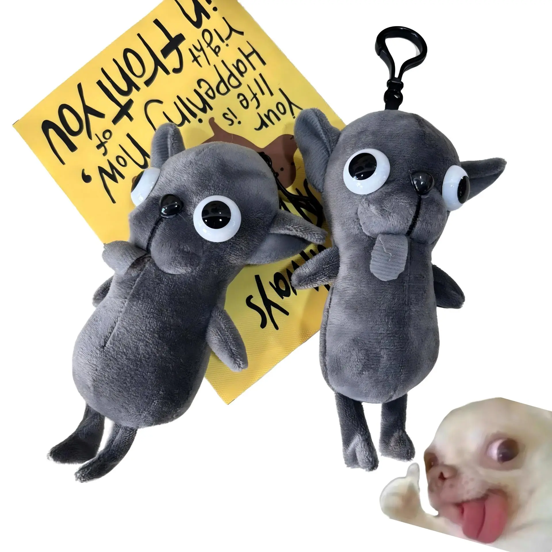 Anxiety Relief Fidget Plush Toy Chihuahua Puppy Doll Keychain Soft Sensory Companion for Stress Relief Cute Backpack Charm for Women Cloud-Like Softness Perfect Gift