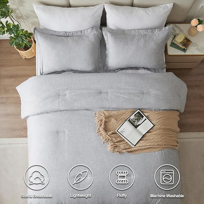 Raybee King Size Comforter Set for Bedroom - Pastel Blue Soft Comforter for Queen Size,Cationic Dyed Bed Set, 3 Pieces, Breathable Lightweight Fluffy Bed Sets with 1 Comforter and 2 Pillow Sham Raybee King Size Comforter Set for Bedroom - Pastel Blue Soft Comforter for Queen Size,Cationic Dyed Bed Set, 3 Pieces, Breathable Lightweight Fluffy Bed Sets with 1 Comforter and 2 Pillow Sham