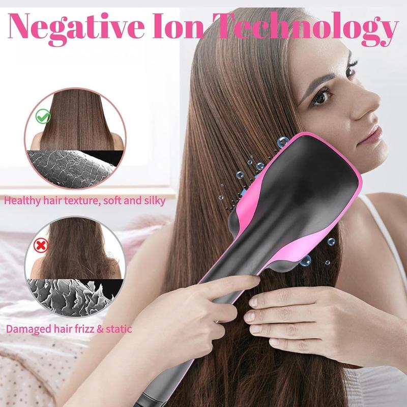 3 in 1 Comfort Comb Design Multifunctional Hair Dryer,Negative Ion Hair Straightener Hot Air Styling Tool for Straightening Drying Smoothing,Makeup Products, Back To School, Hair Straightener Comb