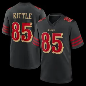 Men's SF #85 George Kittle Black 2025 Rivalries Collection Limited Jersey