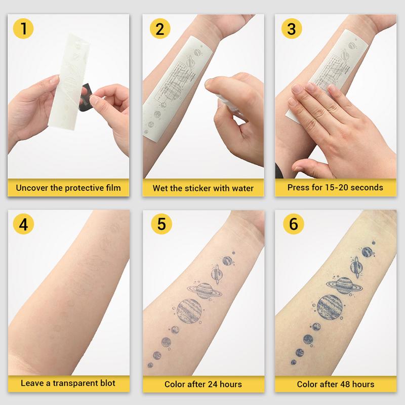 INKARTLINK Tattoo Tech, 2 Sheets Semi-Permanent Temporary Tattoos, Thorn Series, Adult Art Design,Lasts 1-2 Weeks, Waterproof, Realistic Look, No Adhesive, No Reflection,For Man And Woman,Ideal for Swimming, Party