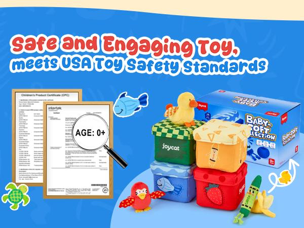 JoyCat Color Sorting Sensory Toys for Kids, Baby Montessori Toys, 12 PCS Push with 4 Boxes, Animal Fruit Crinkle Crayon Toys, Boy Girl Gift, Play Food