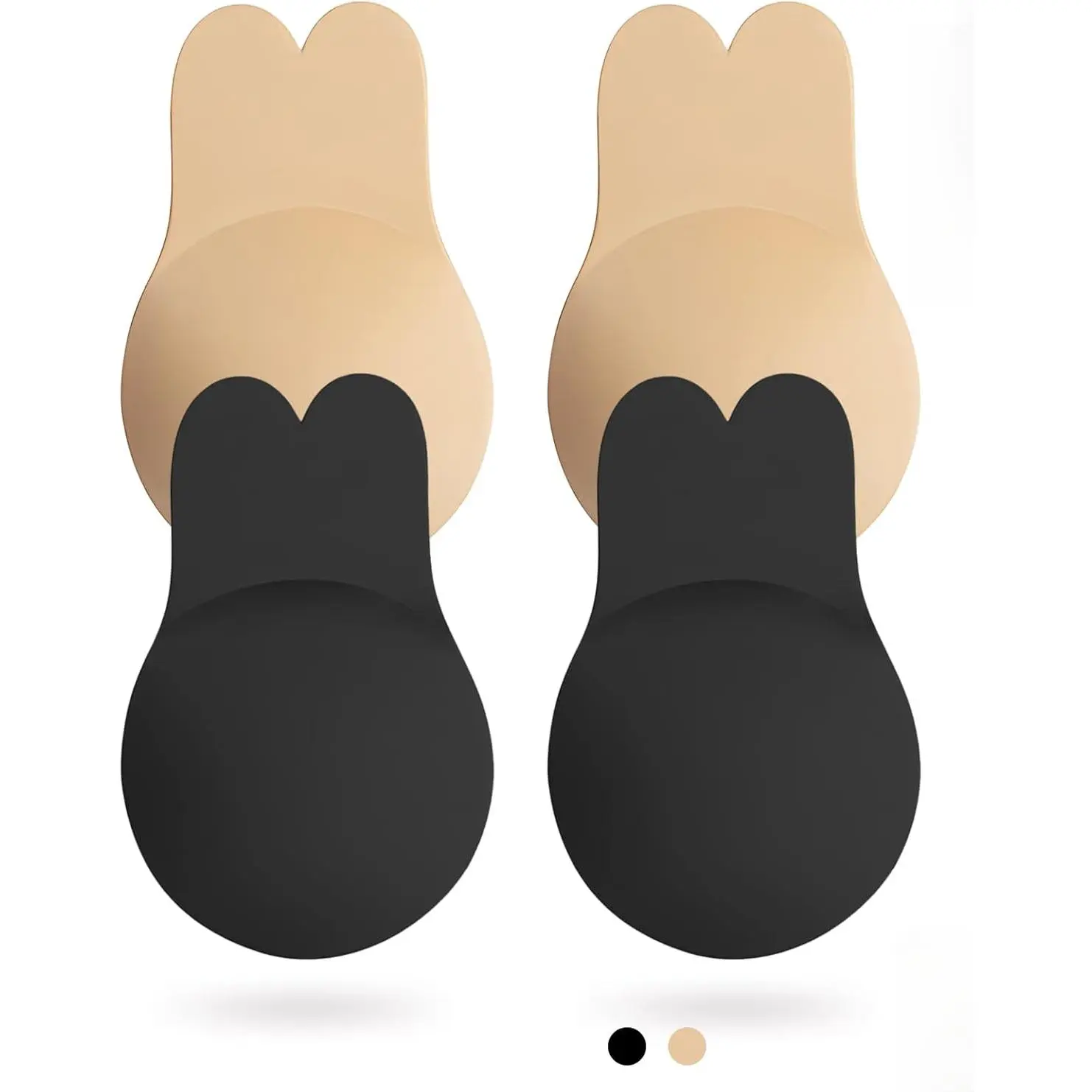 2pcs Sticky Bra Backless Strapless Adhesive Push Up Invisible Silicone Bra for Women Breast Lift Nipple Covers Breathable Casual Stick On Bras
