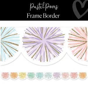 Pastel Pom Bulletin Board Border