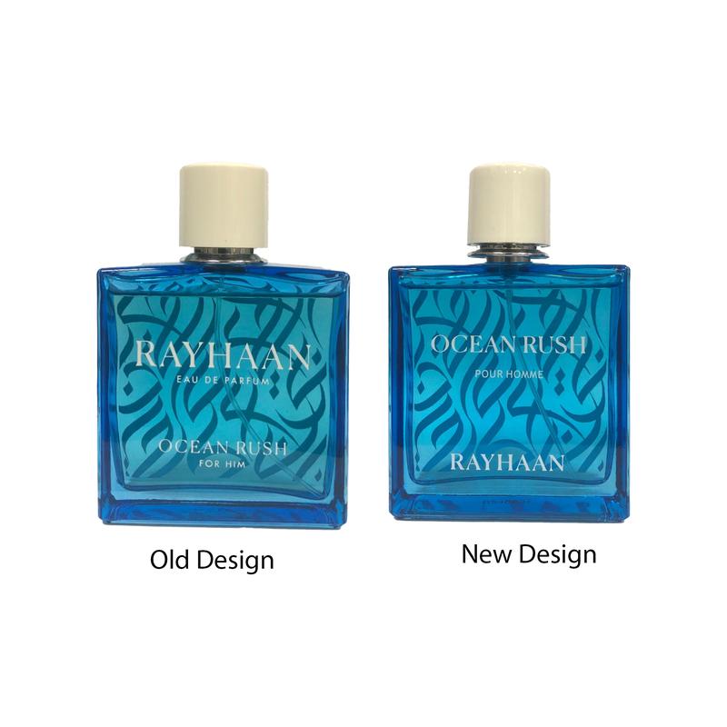 Rayhaan Ocean Rush Eau de Parfum for Men, 3.4 Ounce