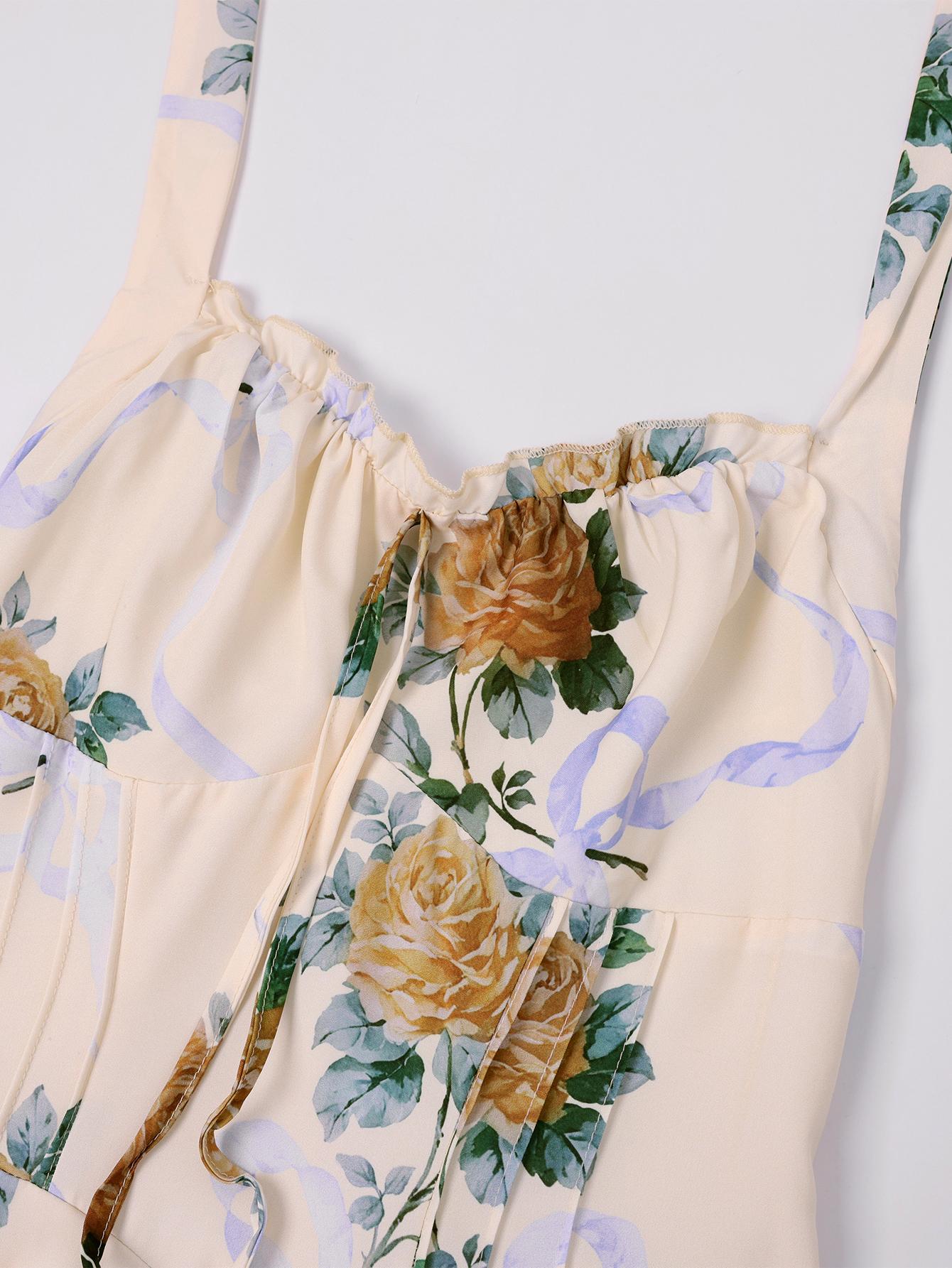 parthea Women's Backless Halter Smocking Tie-Front A-Line Dress - Casual Fabric for Leisure Travel, Summer Vacation parthea Women's Backless Halter Smocking Tie-Front A-Line Dress - Casual Fabric for Leisure Travel, Summer Vacation