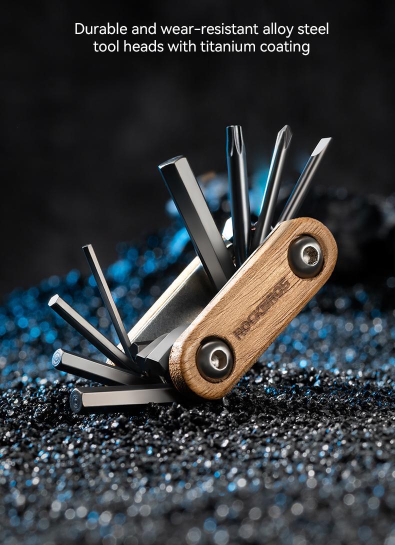 ROCKBROS  8-in-1 Bicycle Repair Tool Multi-functional Combination Interior Hexagonal Disassembly Maintenance Tool Portable Mountain Road Bike